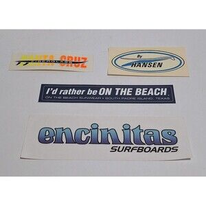 VINTAGE 60'S THROUGH 90'S SURFING DECAL VINYL LOT ULTRA RARE HANSEN 5" INCLUDED